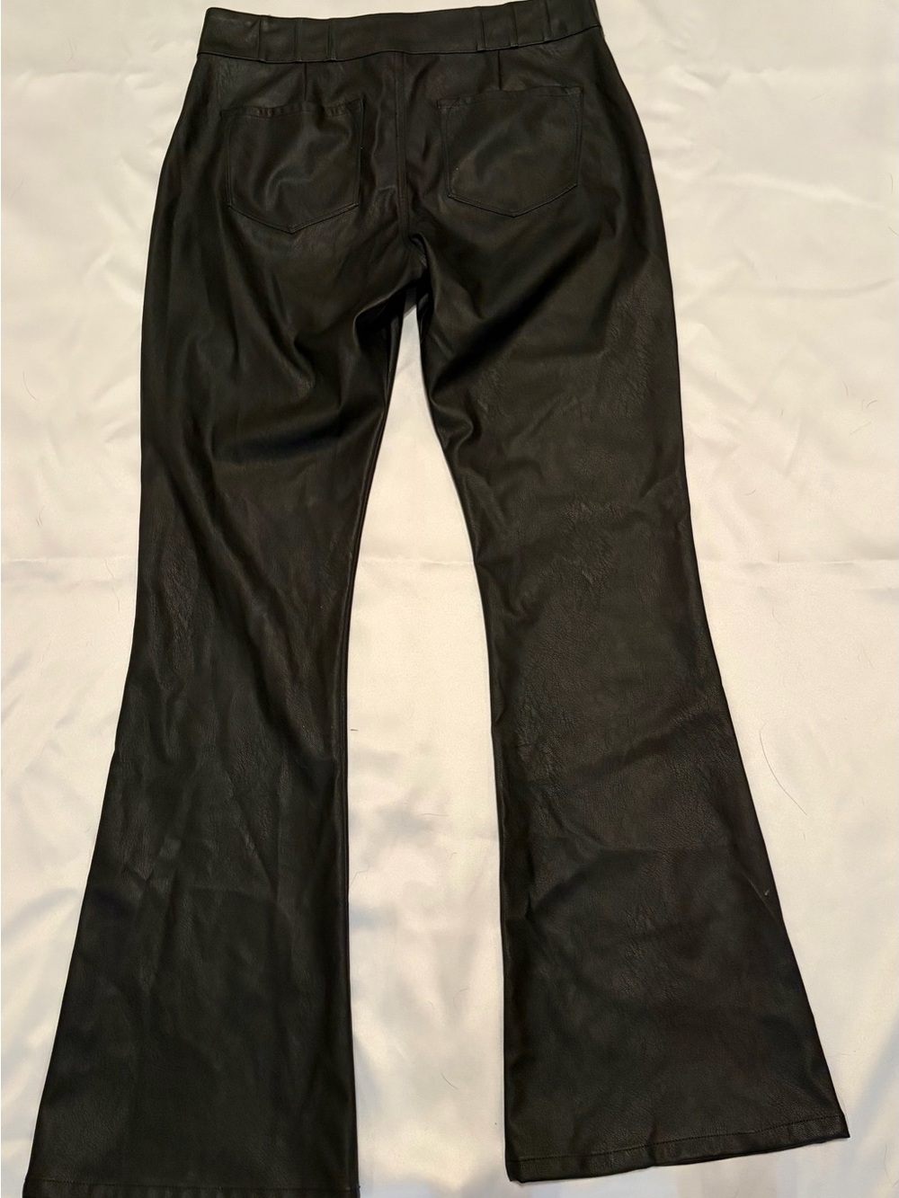 KanCan Black Faux Leather Flare Pants